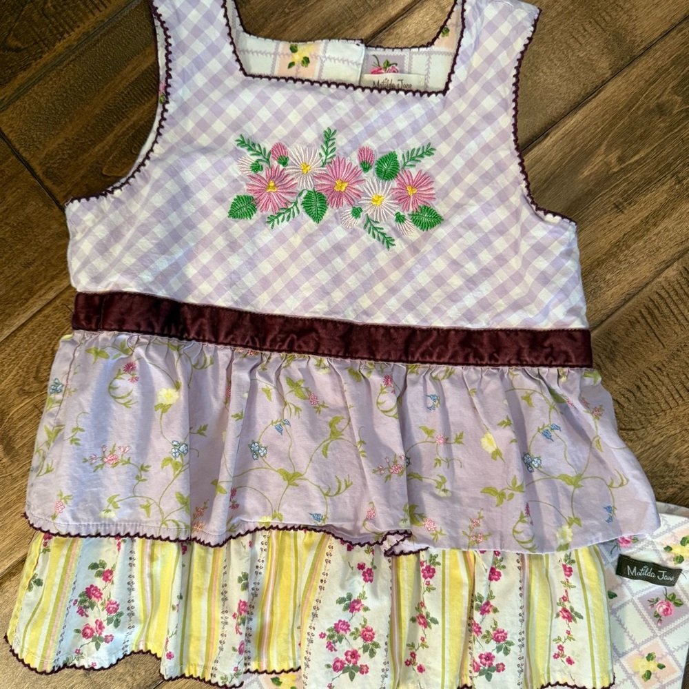 Matilda Jane Ruffled purple Floral Outfit - Picture 2 of 6